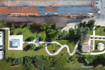 Ristrutturazione giardino RSA Maestà Due drone