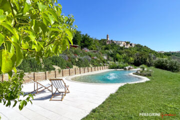 Ristrutturazione giardino del casale in campagna solarium piscina