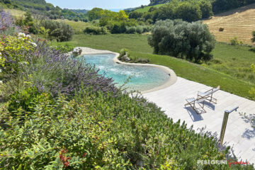 Ristrutturazione giardino del casale in campagna cespugli in fiore