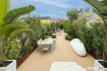 Giardino pensile con recinzione elettrificata per animali domestici